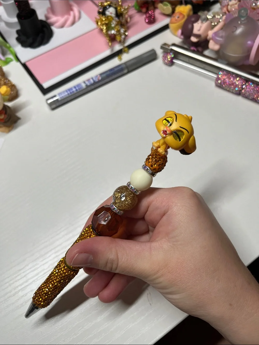 Lion King lightweight fancy beaded pen
